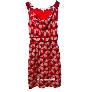 MOULINETTE Soeurs Anthropologie Womens 100% Silk Polka Dot Dress Size 6